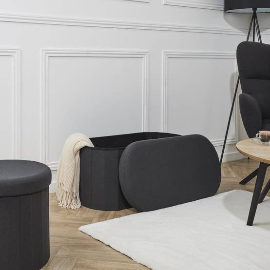 The Home Deco Factory - Coffre banc pliable en tissu Pills - Image 6