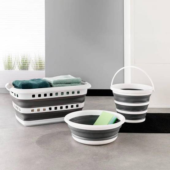 Seau Pliable 10L "Bucket" 32cm Gris - Image 3