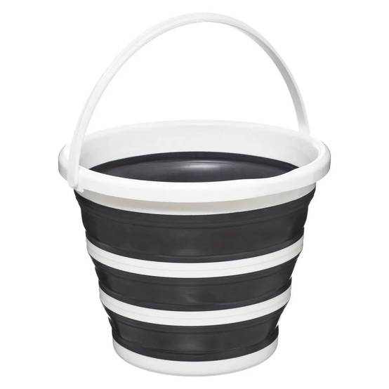 Seau Pliable 10L "Bucket" 32cm Gris - Image 1