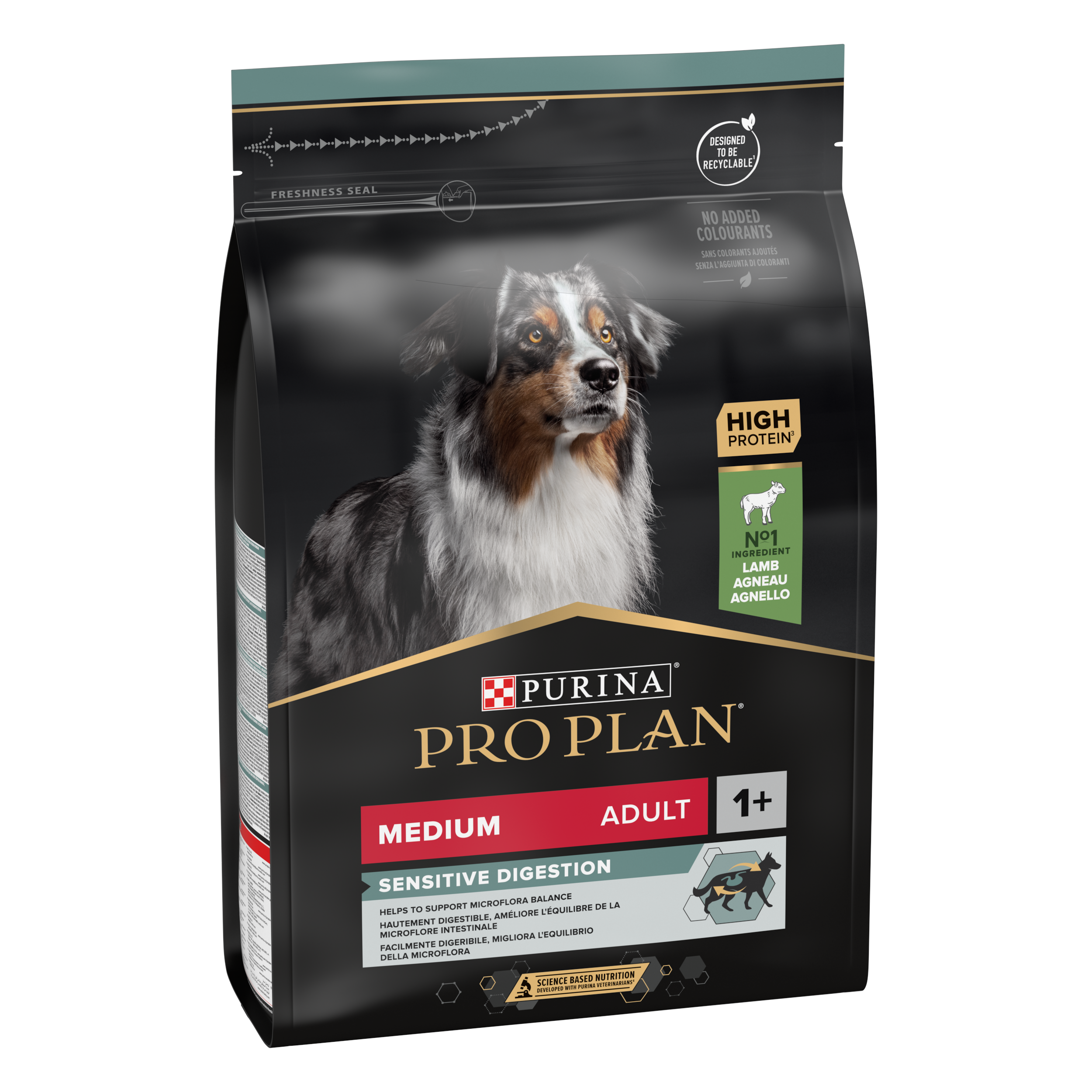 Purina Pro Plan - PRO PLAN Dog Medium Adult Sensitive Digestion Riche en Agneau 3 K