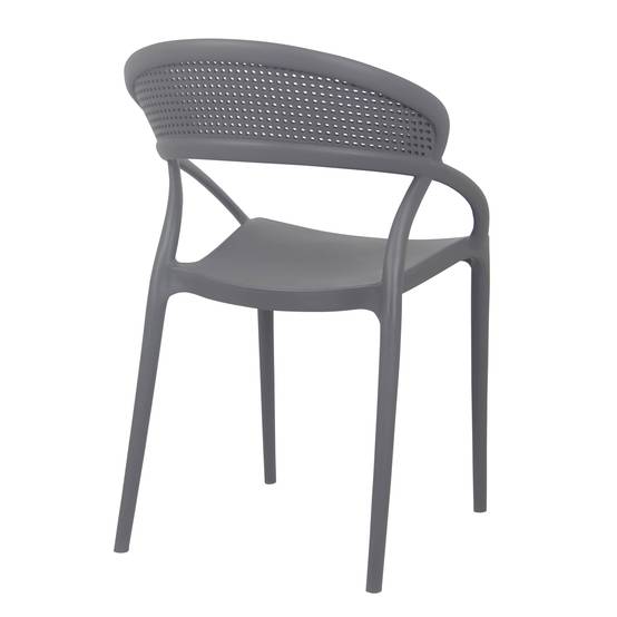 Oviala - Lot de 4 chaises de terrasse grises Madrid - Oviala - Image 2