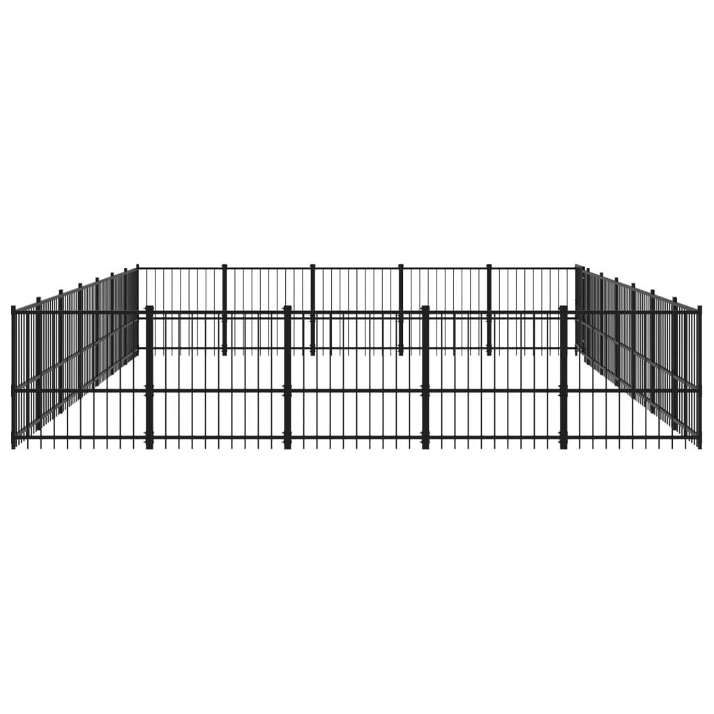 Vidaxl - Chenil d'extérieur pour chiens Acier 32,93 m² vidaXL 3124637 - Imagen 5