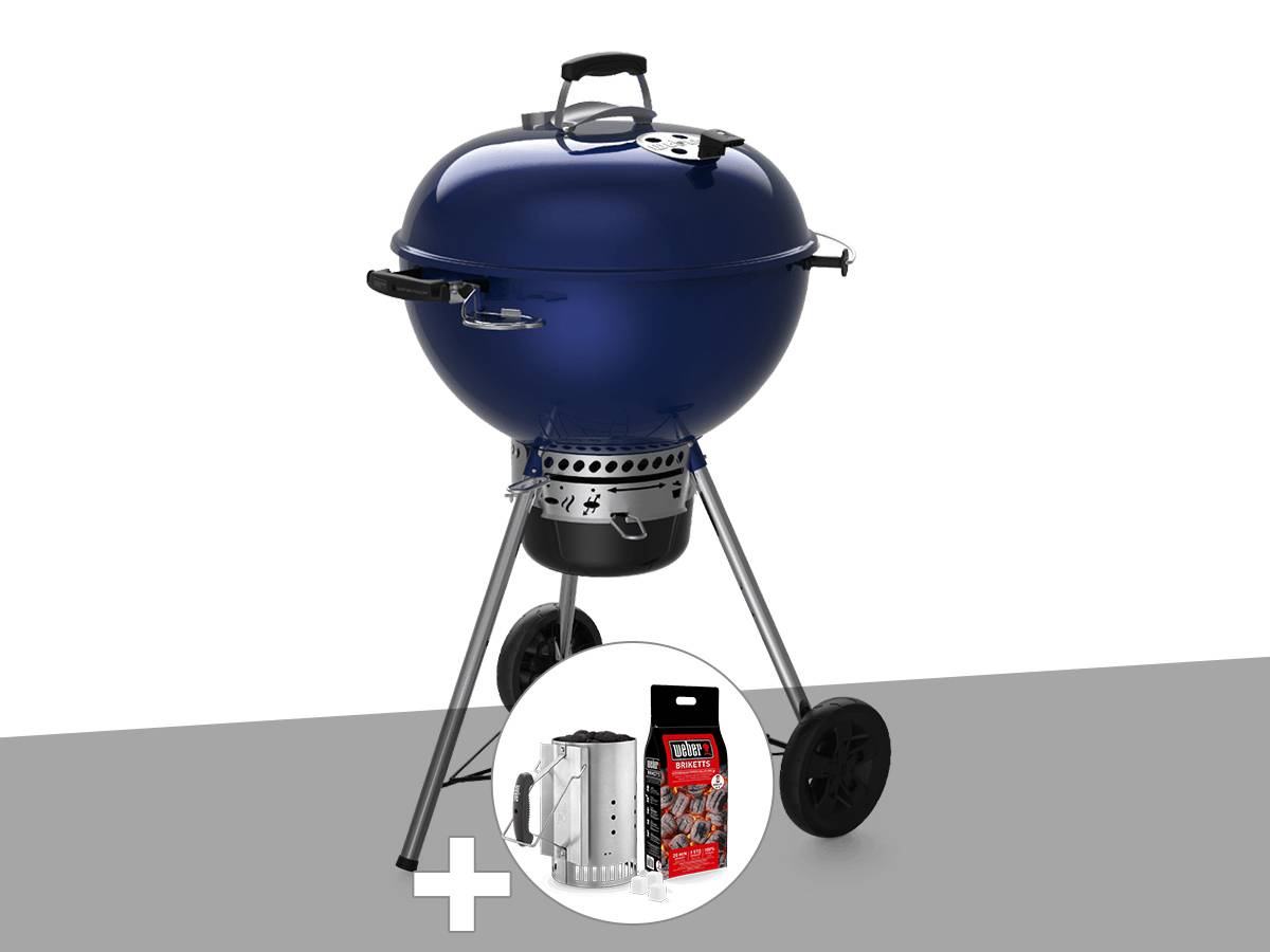 Weber - Barbecue à charbon Weber Master-Touch GBS C-5750 57 cm Deep Ocean Blue avec kit d'allumage
