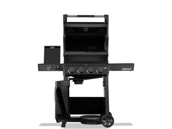 Napoleon - Barbecue gaz Freestyle 425 noir 4 brûleurs + 1 réchaud latéral + Rôtissoire + Plateau charbon - Napoléon - Image 9