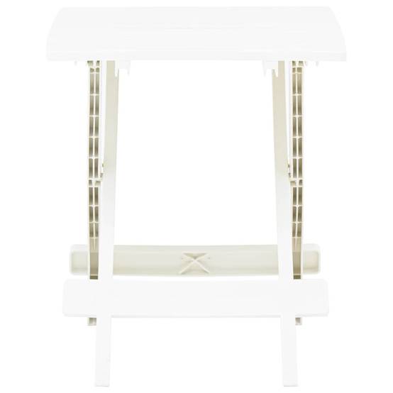 Table pliable de jardin plastique blanc 45 x 43 x 50 cm - PANGIVO - Image 2