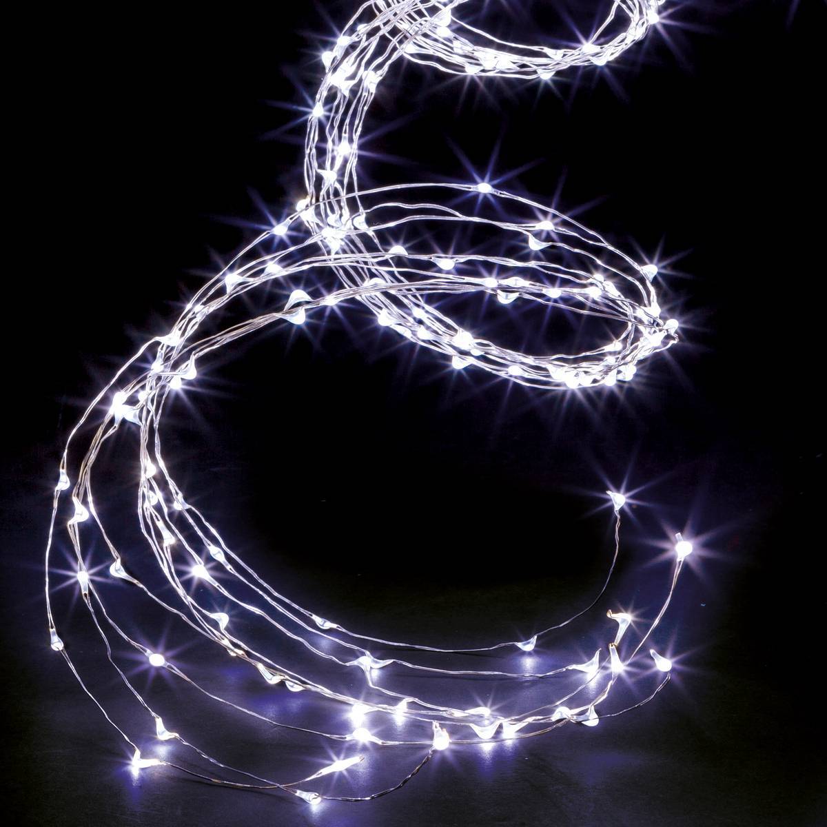 Feeric Christmas - Cascade lumineuse copper 200 LED 1 m extérieur blanc froid - Feeric Lights & Christmas