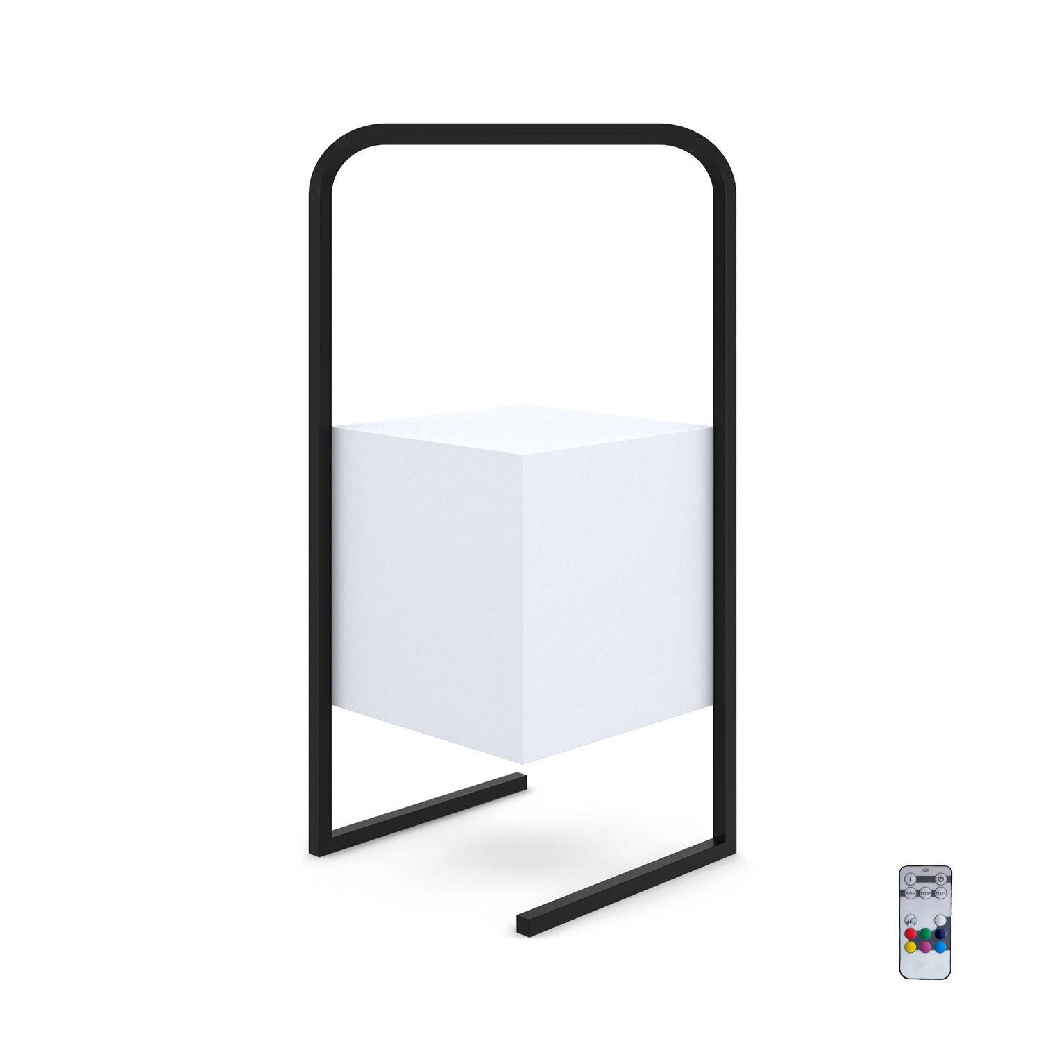 Autre - Lampe baladeuse extérieur de table carrée sans fil LED rechargeable, 7 couleurs - MIRA - Imagen 1