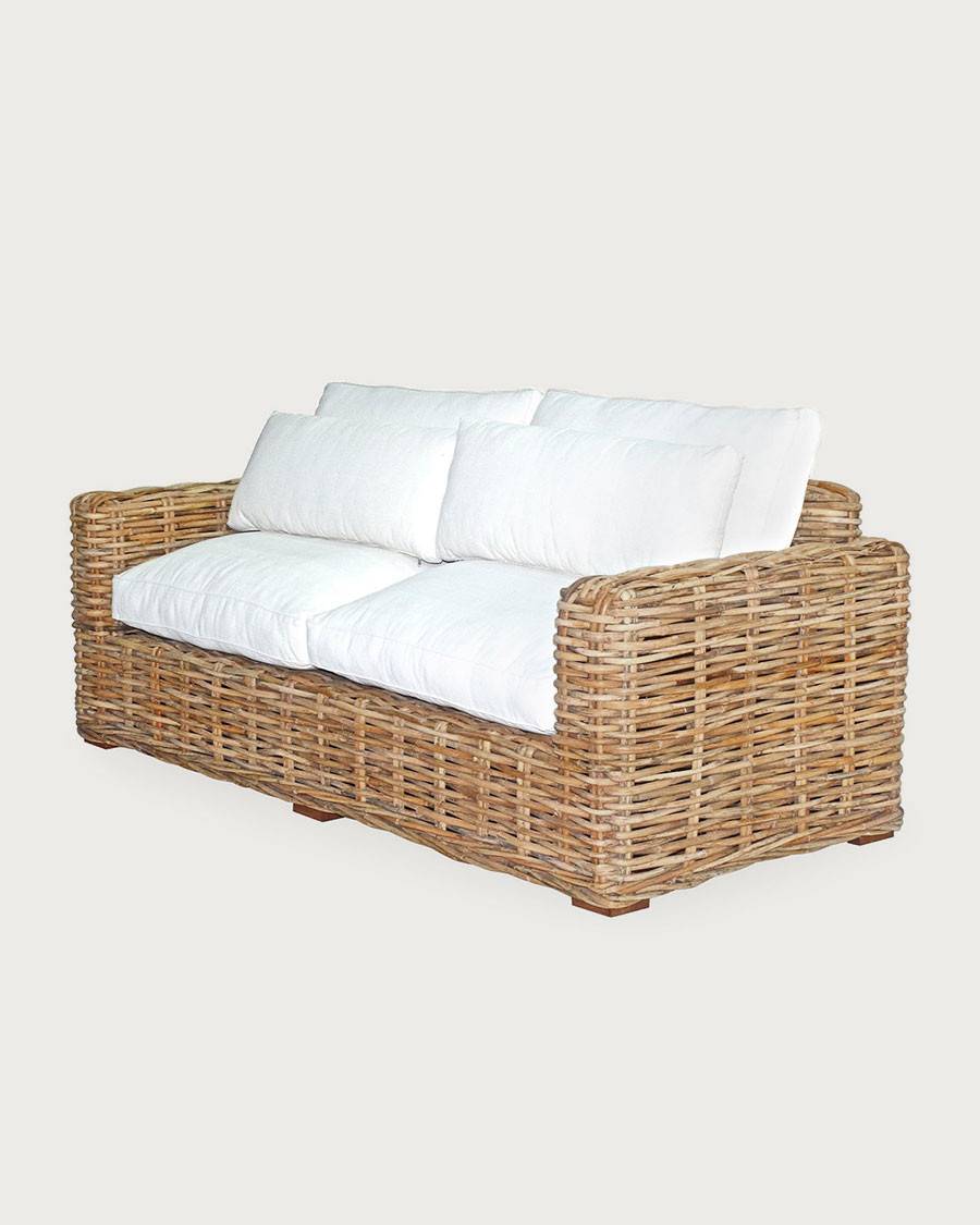 Cassiopée - Canapé de jardin en rotin 3 places - UNIQKA - Imagen 4