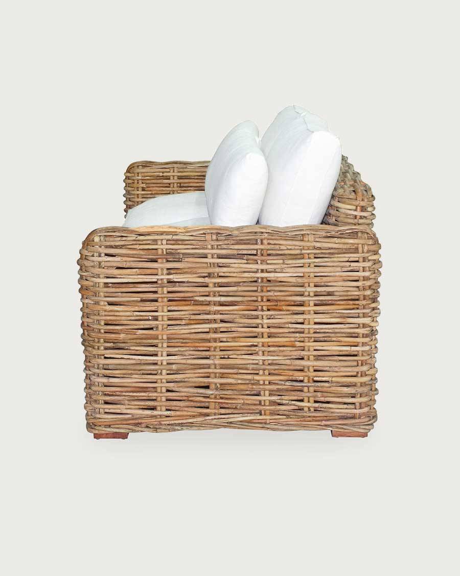 Cassiopée - Canapé de jardin en rotin 3 places - UNIQKA - Imagen 3