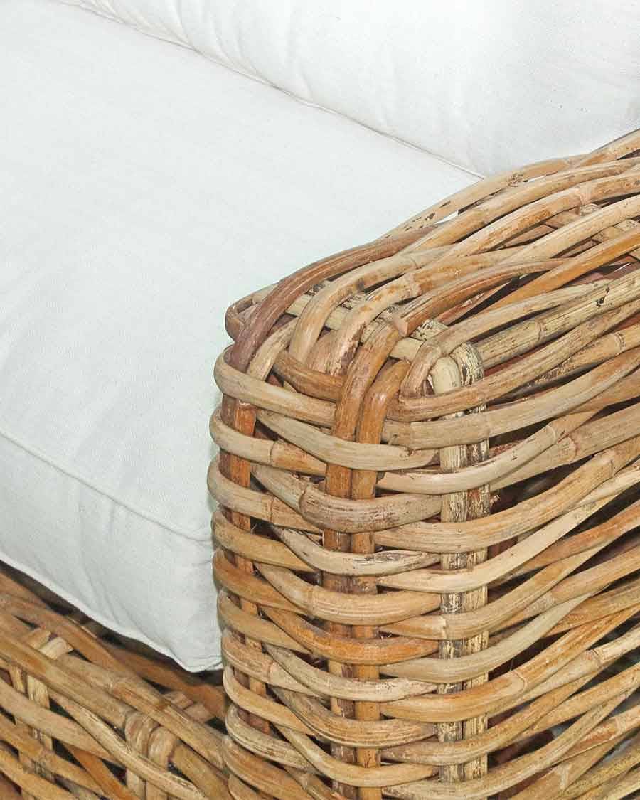Cassiopée - Canapé de jardin en rotin 3 places - UNIQKA - Imagen 6
