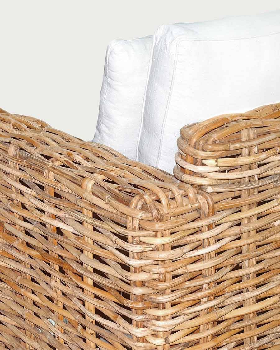 Cassiopée - Canapé de jardin en rotin 3 places - UNIQKA - Imagen 8