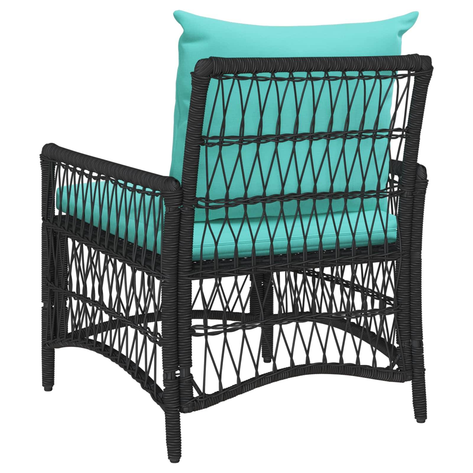 Vidaxl - Chaise de jardin Noir polyrotin vidaXL 42006225 - Image 5