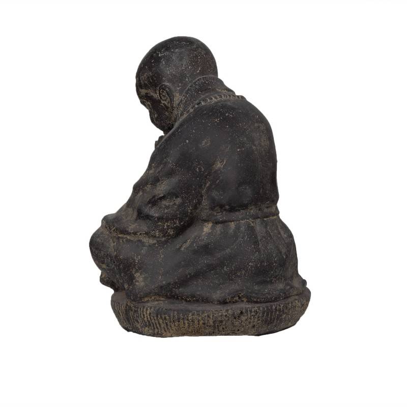 Jardinex - Statue jardin moine bouddhiste assis (grand format) - Gris 47 cm - Jardinex - Image 7