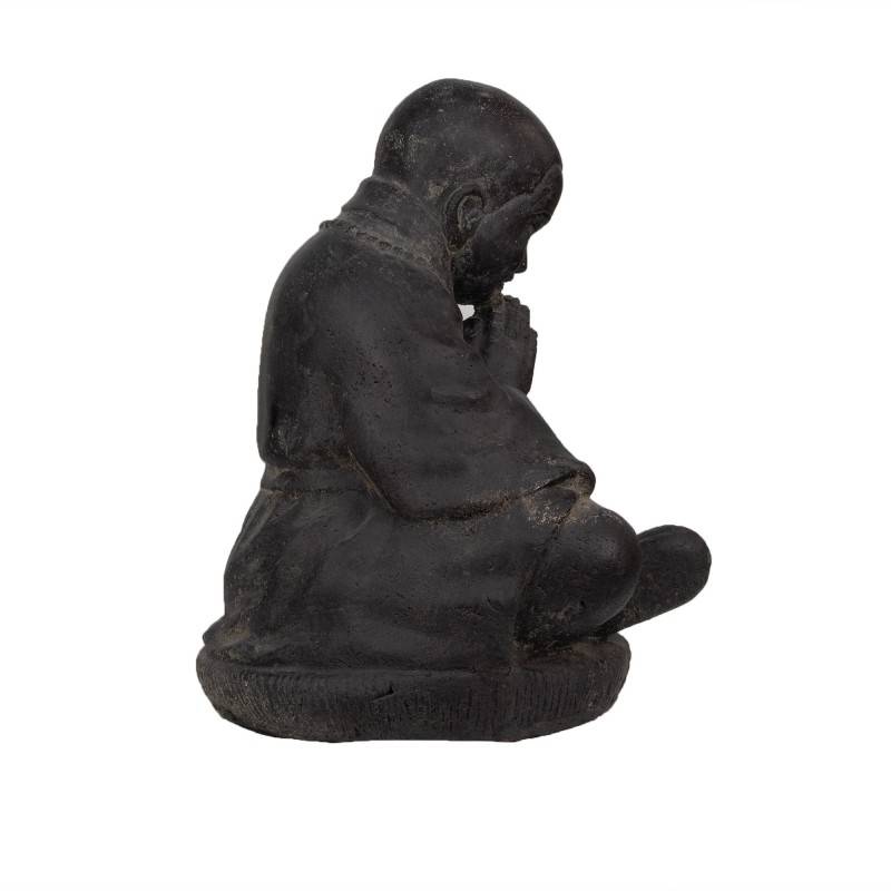 Jardinex - Statue jardin moine bouddhiste assis (grand format) - Gris 47 cm - Jardinex - Image 10