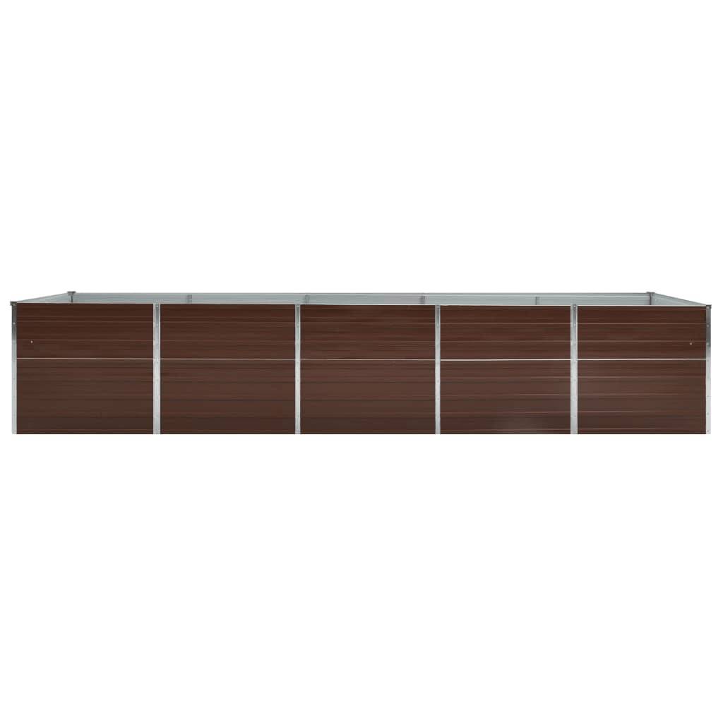 ComfortXL - Bac potager haut en acier galvanisé pour jardin Marron 400x80x77 cm – ComfortXL Outdoor Living - Image 3