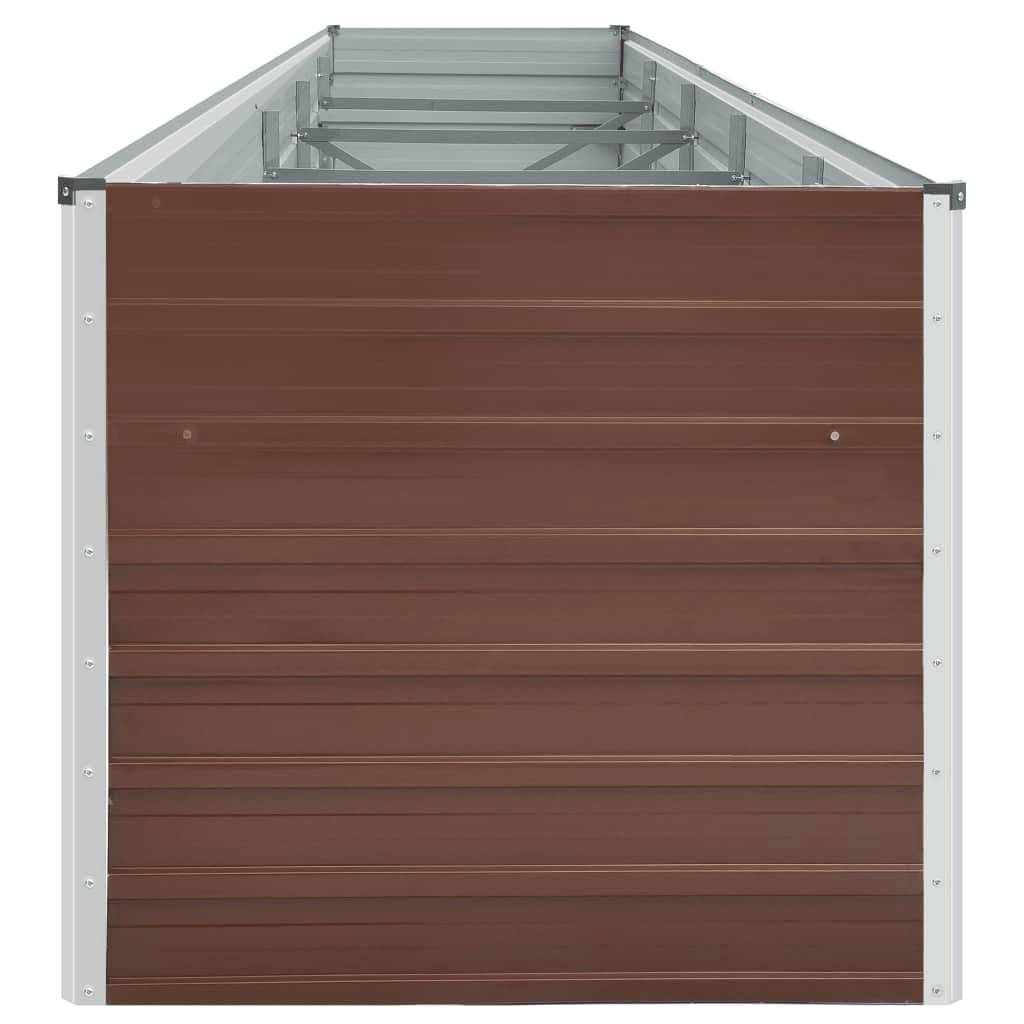 ComfortXL - Bac potager haut en acier galvanisé pour jardin Marron 400x80x77 cm – ComfortXL Outdoor Living - Image 4