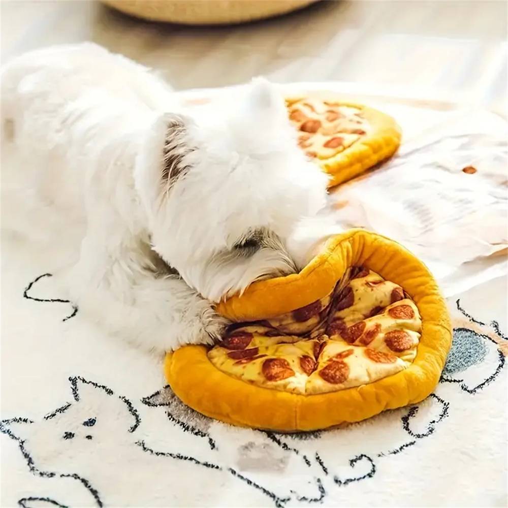 Jouet en peluche pizza pepperoni pour chien MCBOSON - Image 3