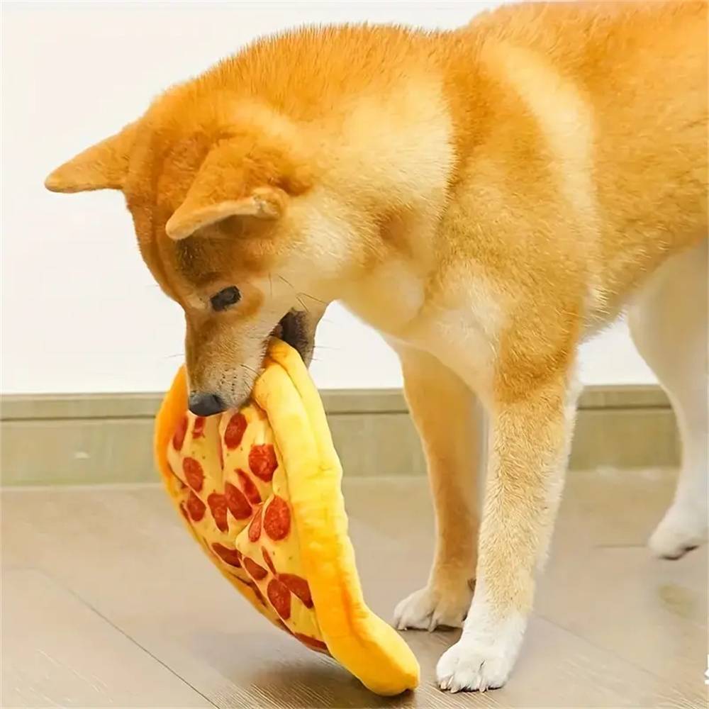 Jouet en peluche pizza pepperoni pour chien MCBOSON - Image 5