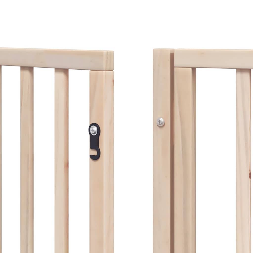 Grande barrière haute chien bois pliable 8 panneaux intérieur Brun 640x90 cm – ComfortXL Outdoor Living - Image 7