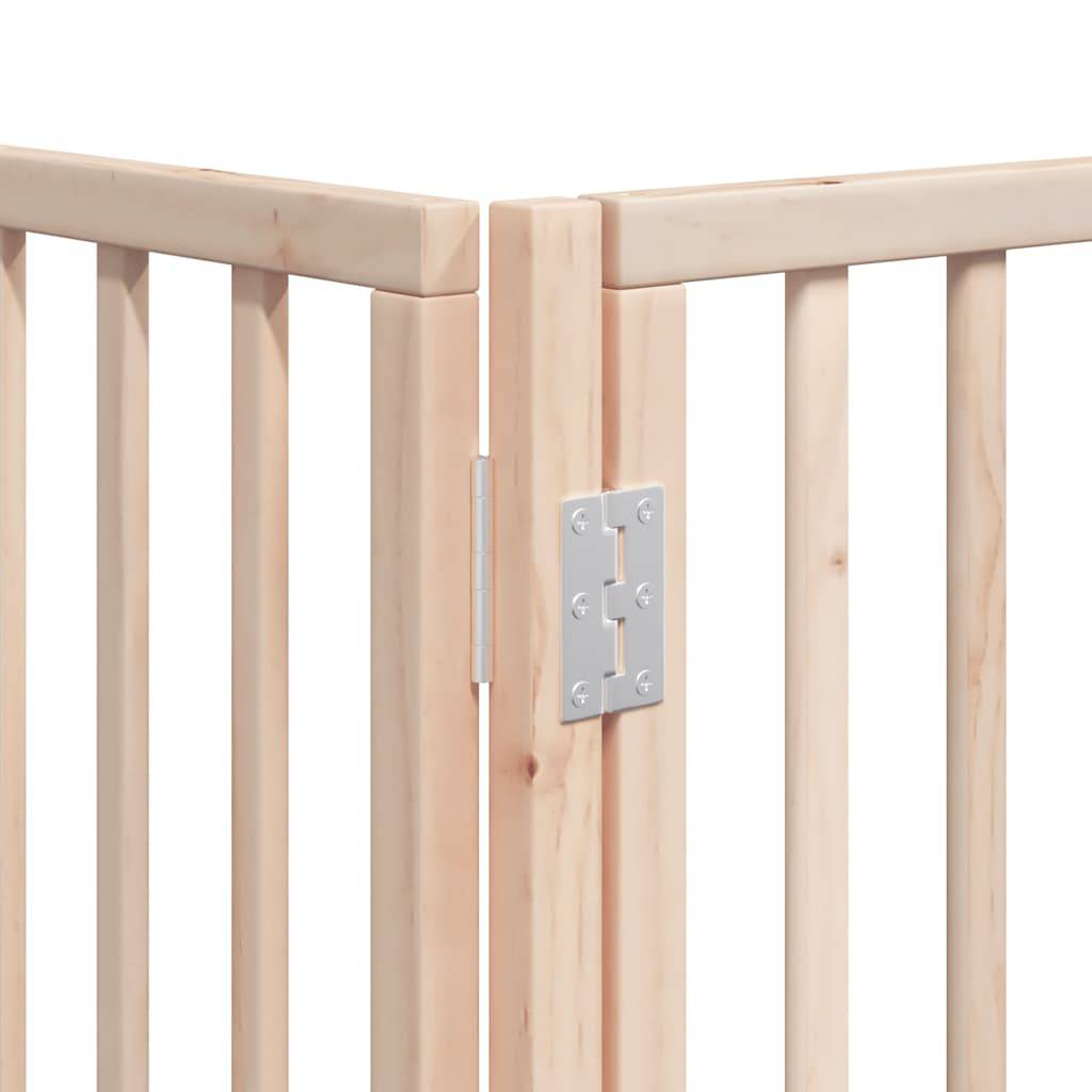 Grande barrière haute chien bois pliable 8 panneaux intérieur Brun 640x90 cm – ComfortXL Outdoor Living - Image 8