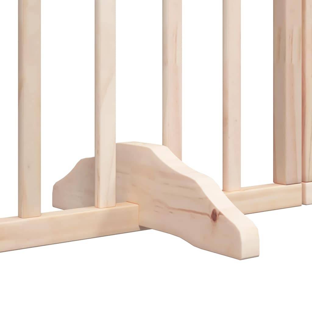 Grande barrière haute chien bois pliable 8 panneaux intérieur Brun 640x90 cm – ComfortXL Outdoor Living - Image 4