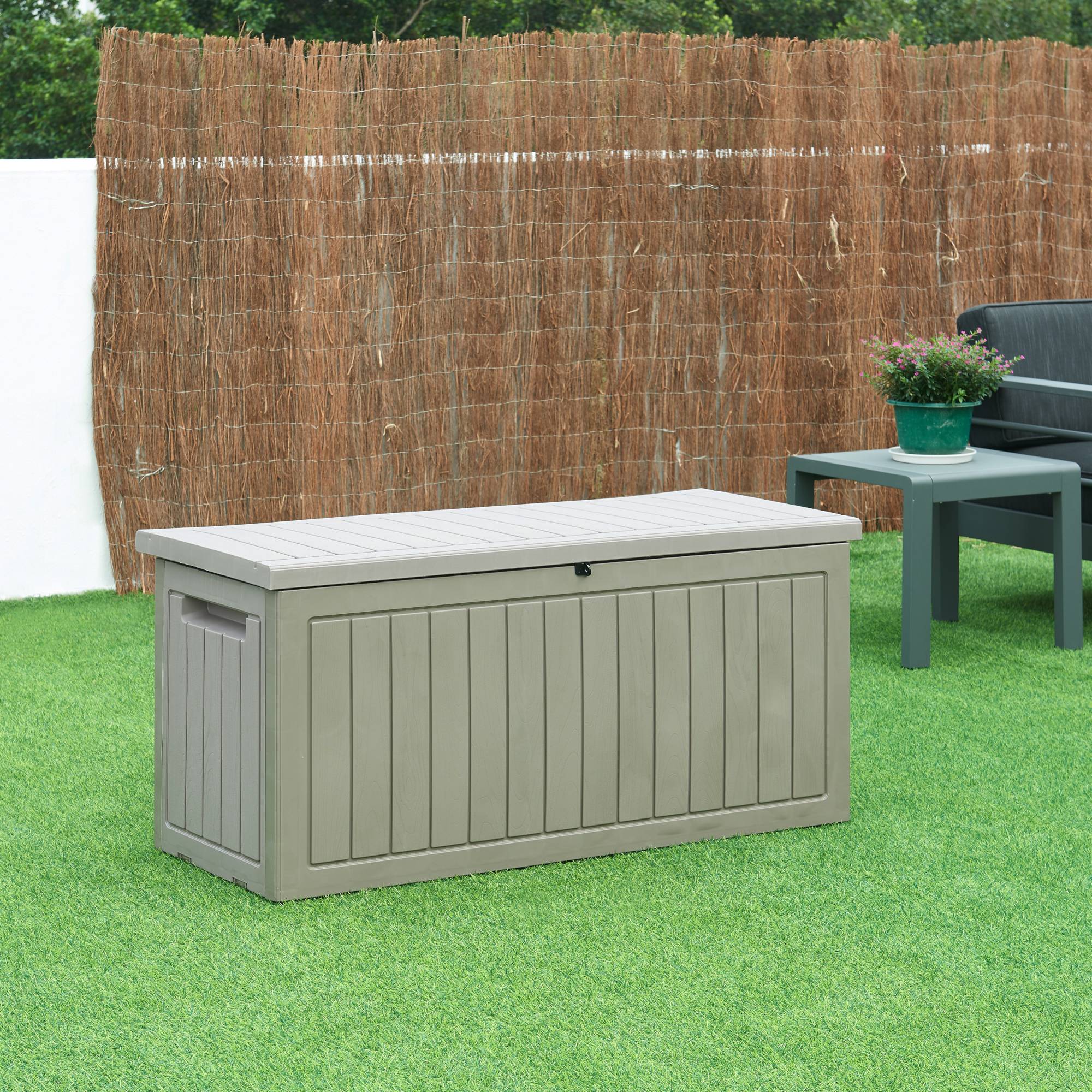 Casa.Pro - Coffre de rangement Filetto 124 x 53 x 57 cm effet bois beige casa.pro - Imagen 2