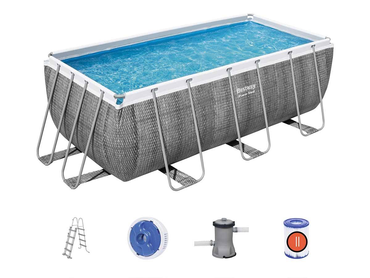 Bestway - Piscine tubulaire rectangulaire Power Steel 4,12 x 2,01 x 1,22 m - Bestway - Imagen 1