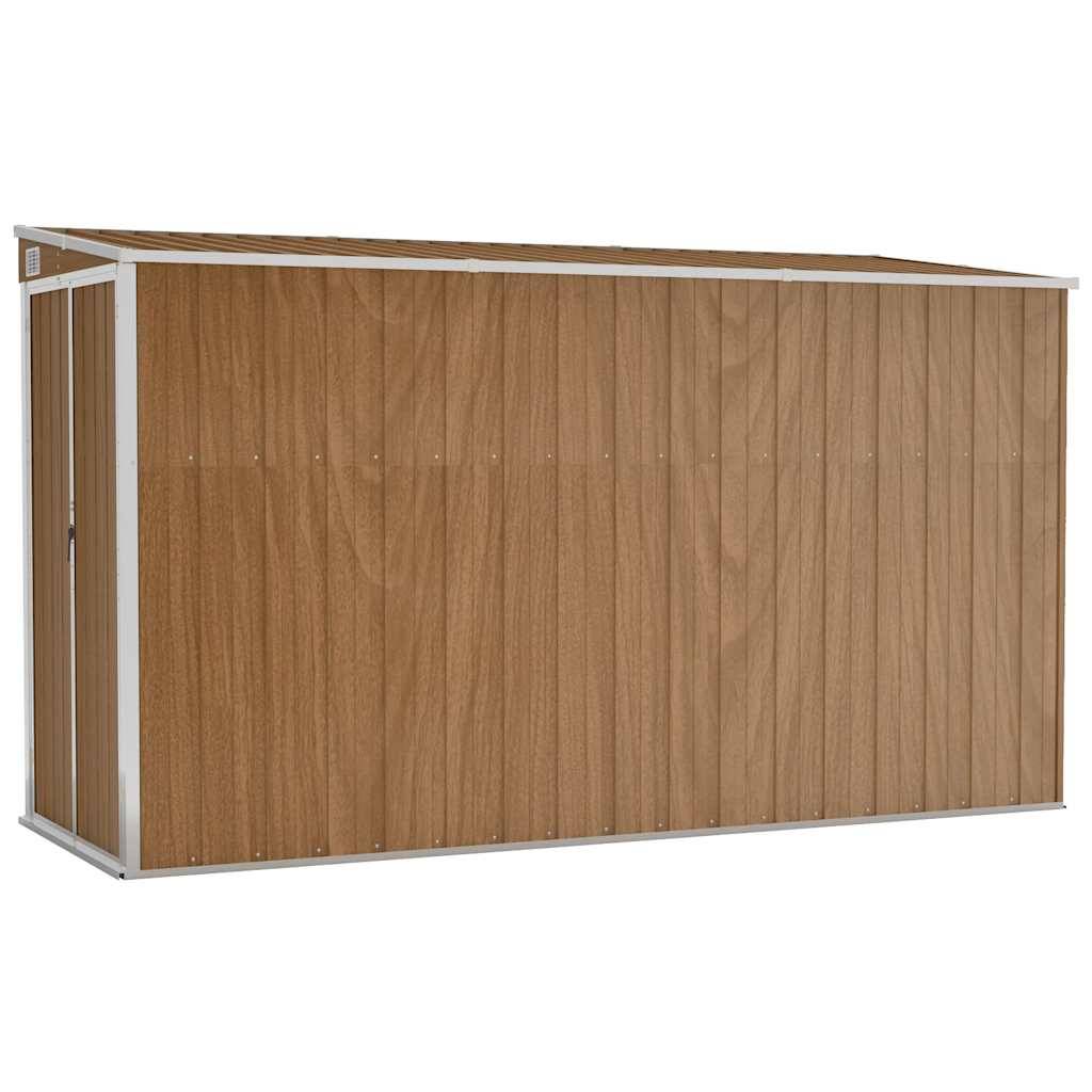 Vidaxl - Abri de jardin mural marron 118 x 288 x 178 cm Acier galvanisé vidaXL 316228 - Image 2