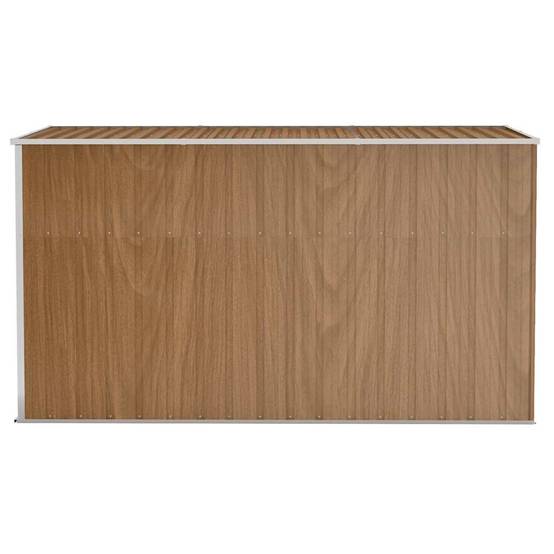 Vidaxl - Abri de jardin mural marron 118 x 288 x 178 cm Acier galvanisé vidaXL 316228 - Image 5