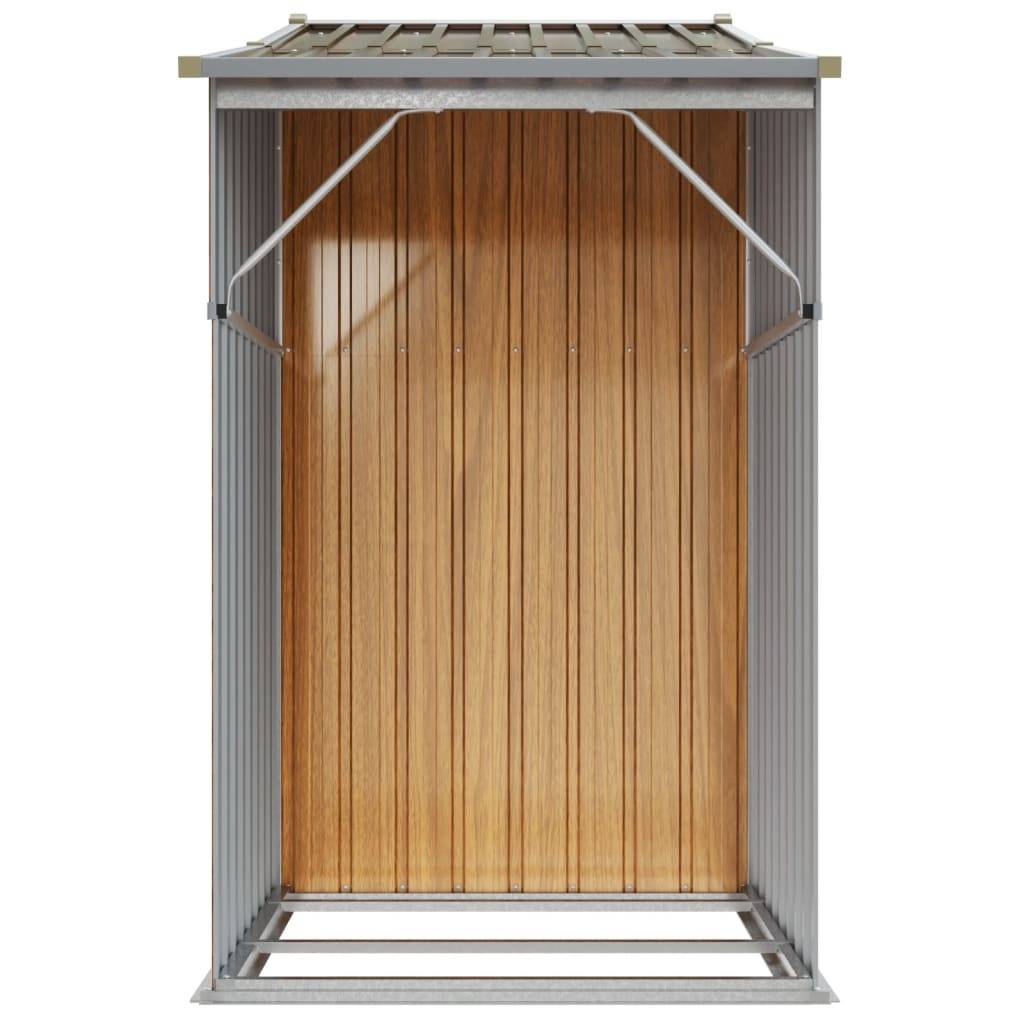 Vidaxl - Abri de jardin marron 277x93x179 cm acier galvanisé vidaXL 364522 - Image 6