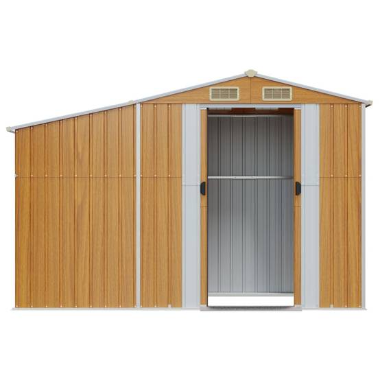 Vidaxl - Abri de jardin marron 277x93x179 cm acier galvanisé vidaXL 364522 - Image 10