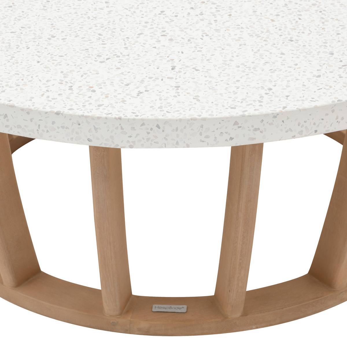 Hesperide - Table basse de jardin ronde "Lemindo" 100cm en eucalyptus Hespéride - Image 2