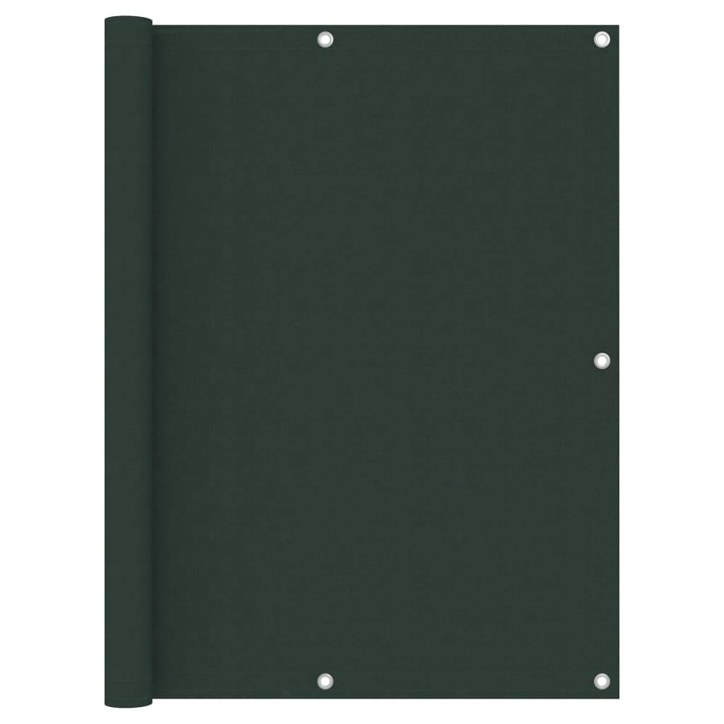 Helloshop26 - Écran de balcon brise pare vue protection confidentialité vert foncé 120 x 400 cm tissu oxford - Imagen 1