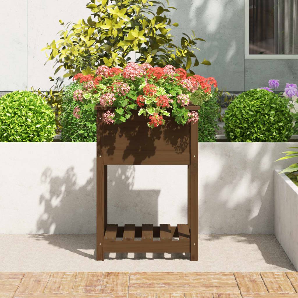 ComfortXL - Carré potager sur pied bois de pin avec étagère jardin couleur miel – ComfortXL Outdoor Living - Image 3