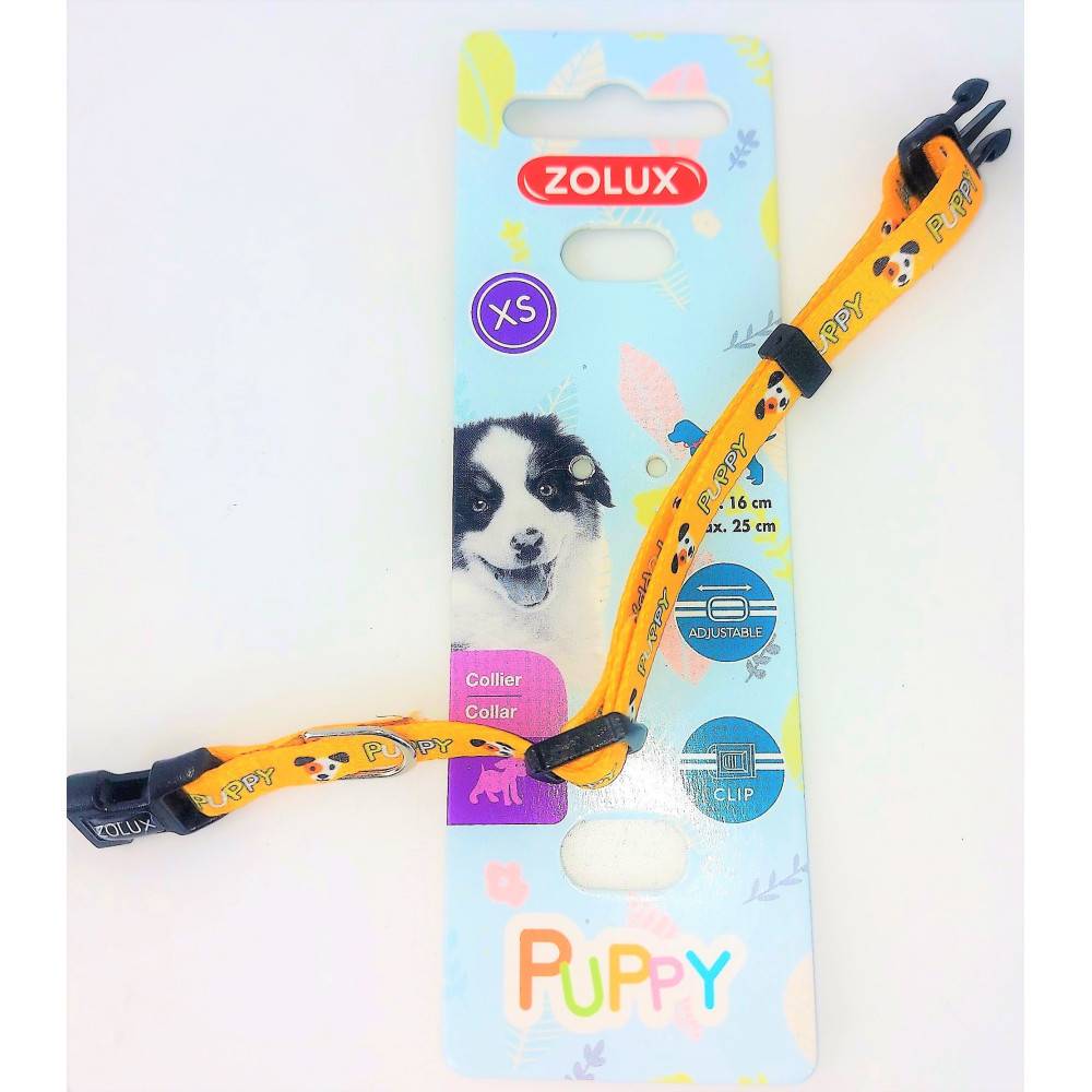 Zolux - zolux - Collier PUPPY MASCOTTE 8 mm 16 à 25 cm couleur jaune pour chiots - Image 1