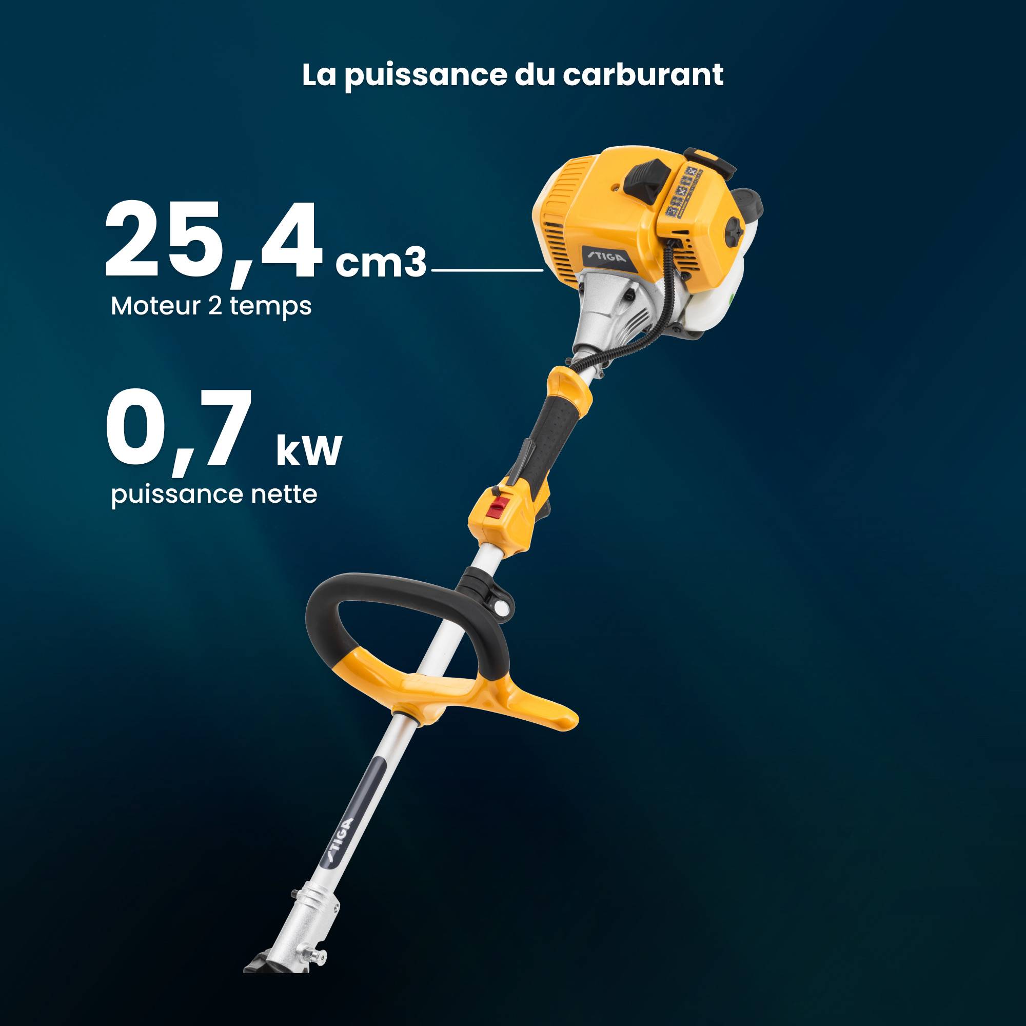 Stiga - Outil multifonction MT 330, 5 en 1, moteur 25,4 cc, débroussailleuse, taille-haies - STIGA - Image 4