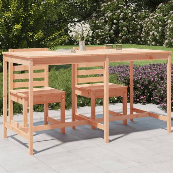 Table de jardin bois massif douglas 203,5 x 90 x 110 cm - PANGIVO - Image 1