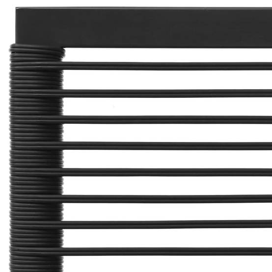 Salon de jardin 3 pcs | Mobilier d'extérieur noir et gris résine tressée Maison Chic - Image 8