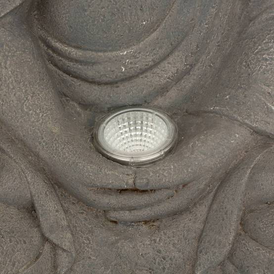 Lampe solaire Bouddha gris ardoise H43cm ATMOSPHERA CREATEUR D'INTERIEUR - Image 4