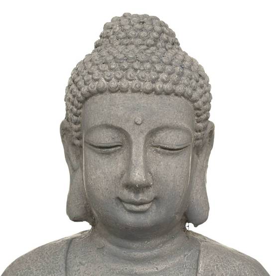Lampe solaire Bouddha gris ardoise H43cm ATMOSPHERA CREATEUR D'INTERIEUR - Image 3