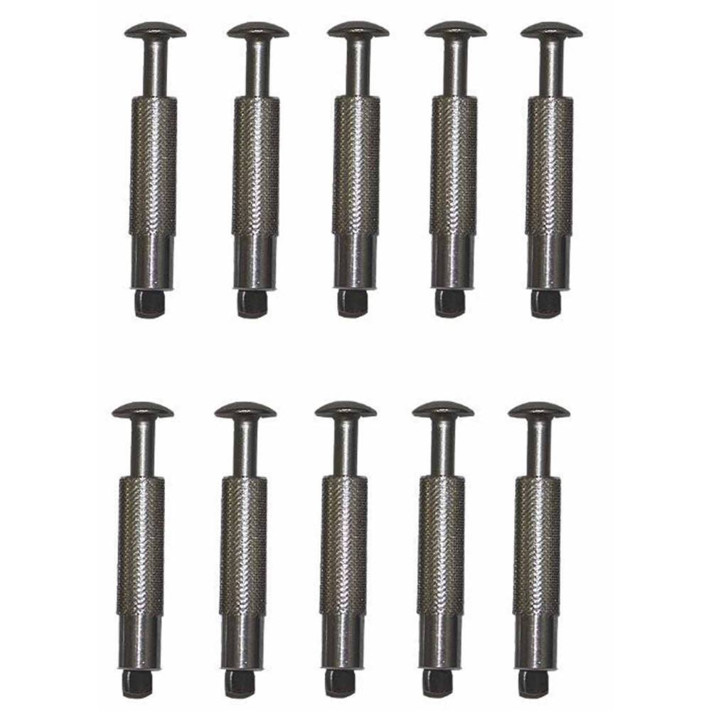 lot de 10 Pitons douille INOX ø 12 mm, pour bâche de piscine. - Imagen 1