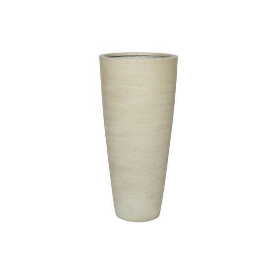 Pot de fleurs beige délavé - taille L - D.37cm x H.80cm - Image 1