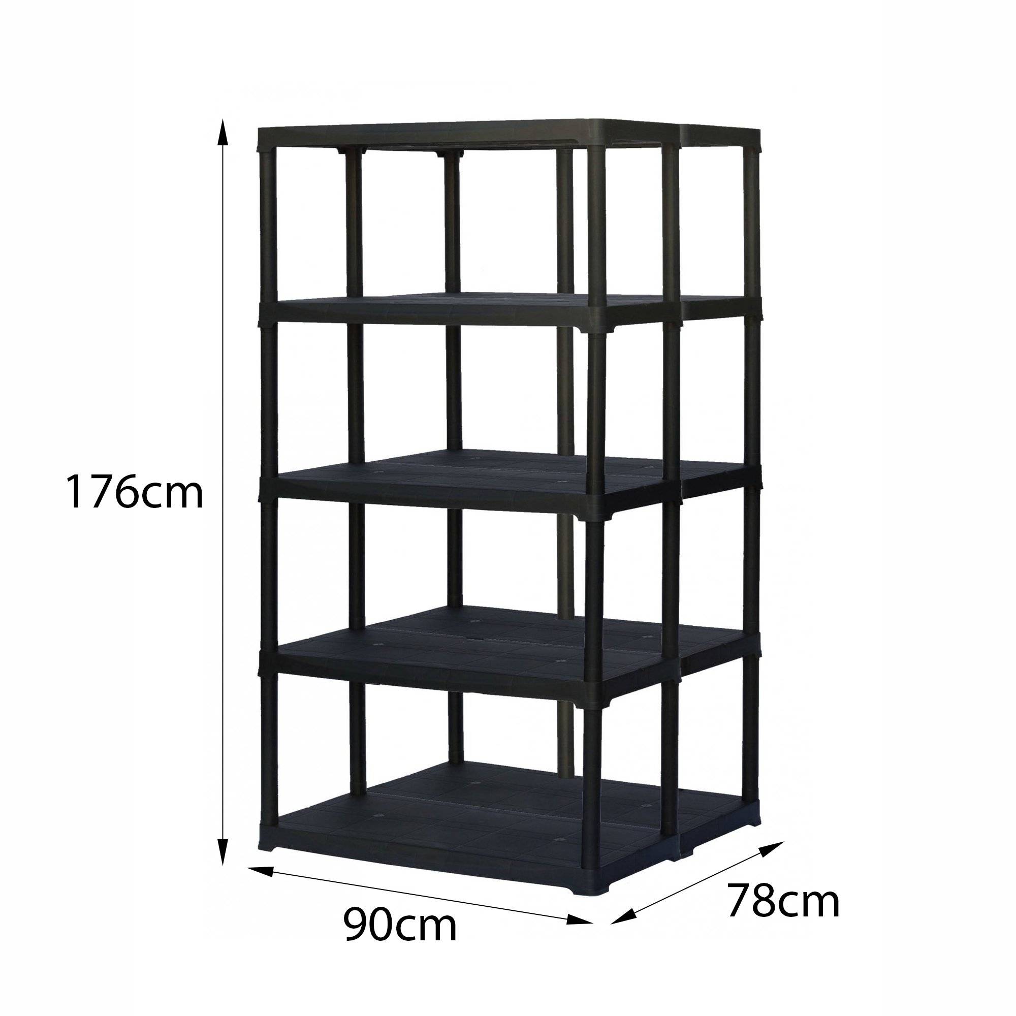Dmora - Armoire d'extérieur Damme, Etagère d'extérieur, Armoire de balcon polyvalente, Armoire d'extérieur, Anthracite, 90x78h176 cm - Dmora - Imagen 3