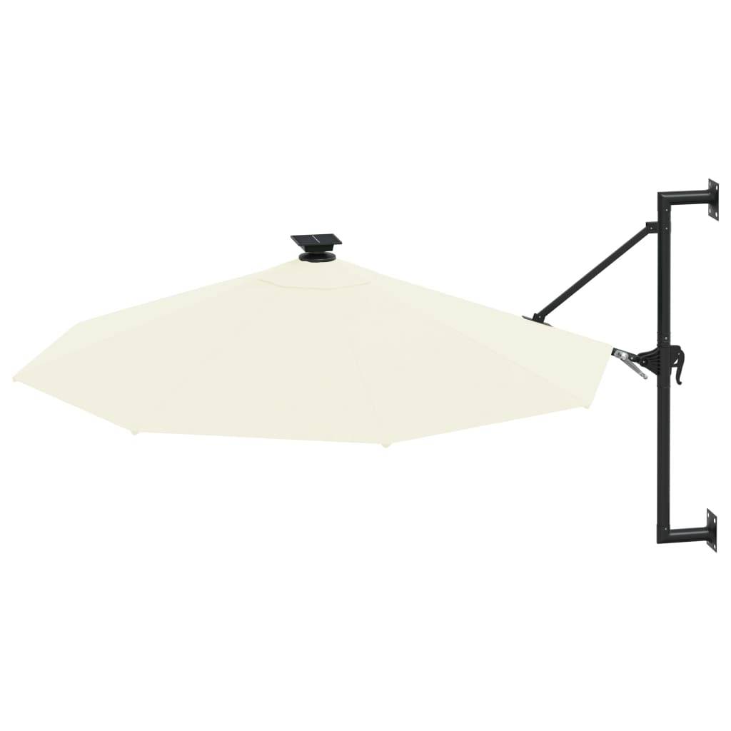 Helloshop26 - Parasol mural avec mât métallique et led 300 cm sable - Imagen 3