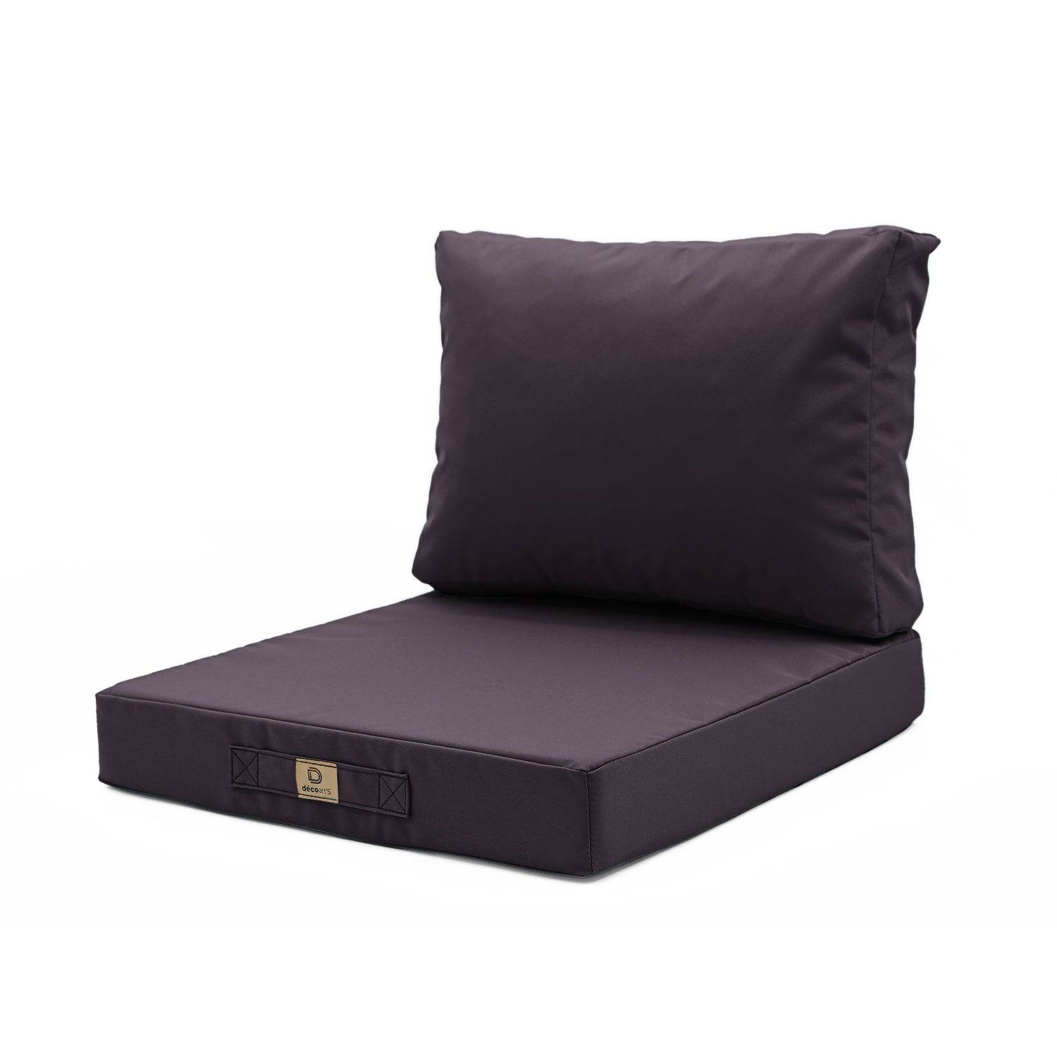 Coussins pour salon de jardin déhoussable 60x60cm Gris carbone - Déco arts - Image 1