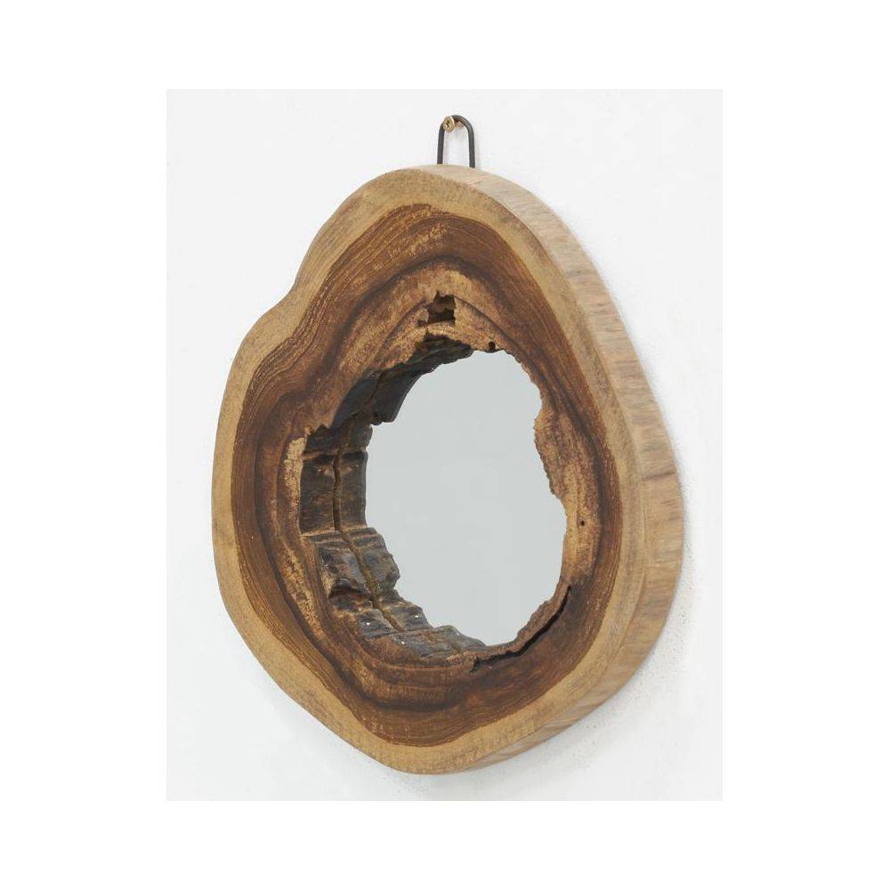 Aubry Gaspard - Miroir rond en teck naturel - Imagen 2
