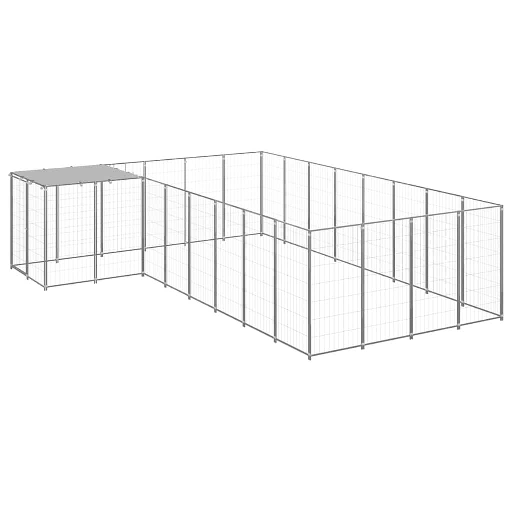 Vidaxl - Chenil Argenté 10,89 m² Acier vidaXL 3082232 - Imagen 1