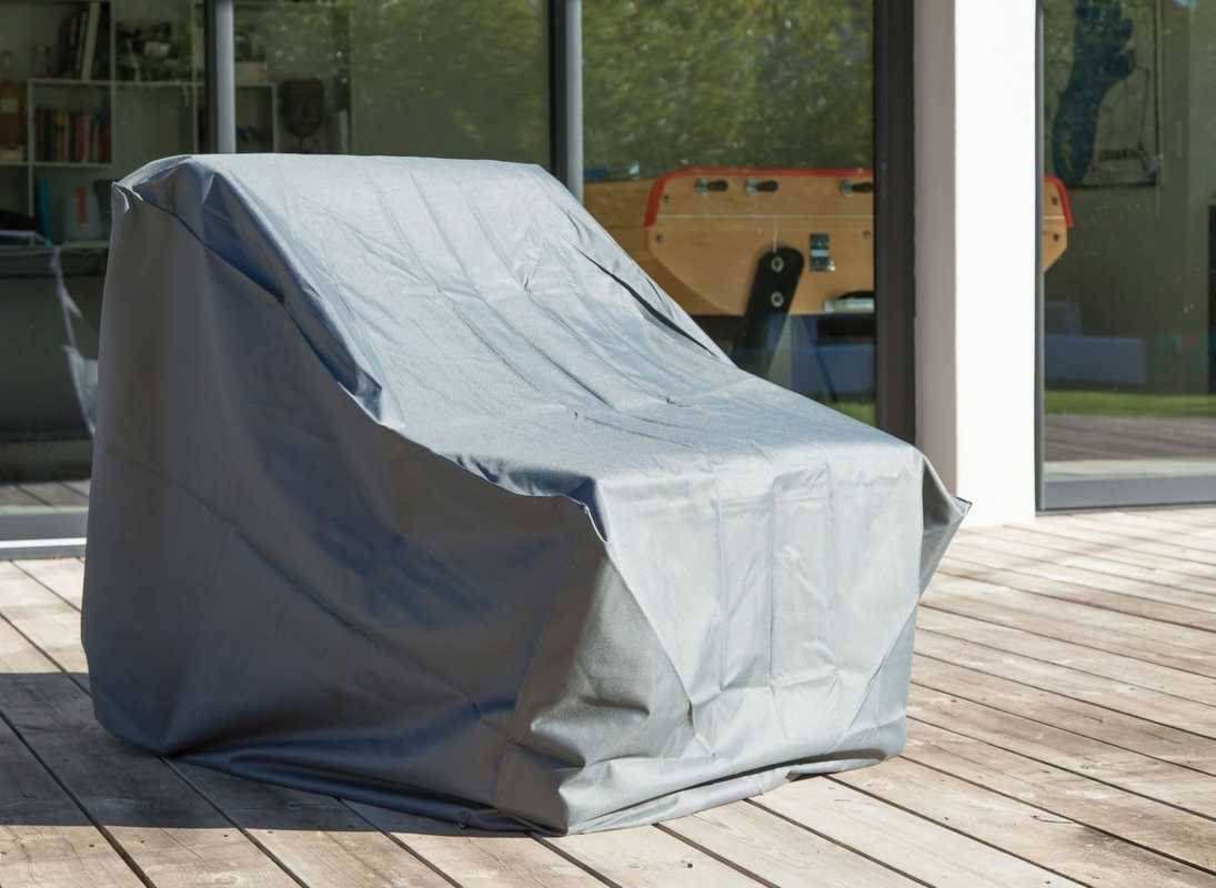 Proloisirs - Funda de protección para sofá 2 plazas - 135 x 80 x 80 cm - Gris PROLOISIRS - Imagen 2