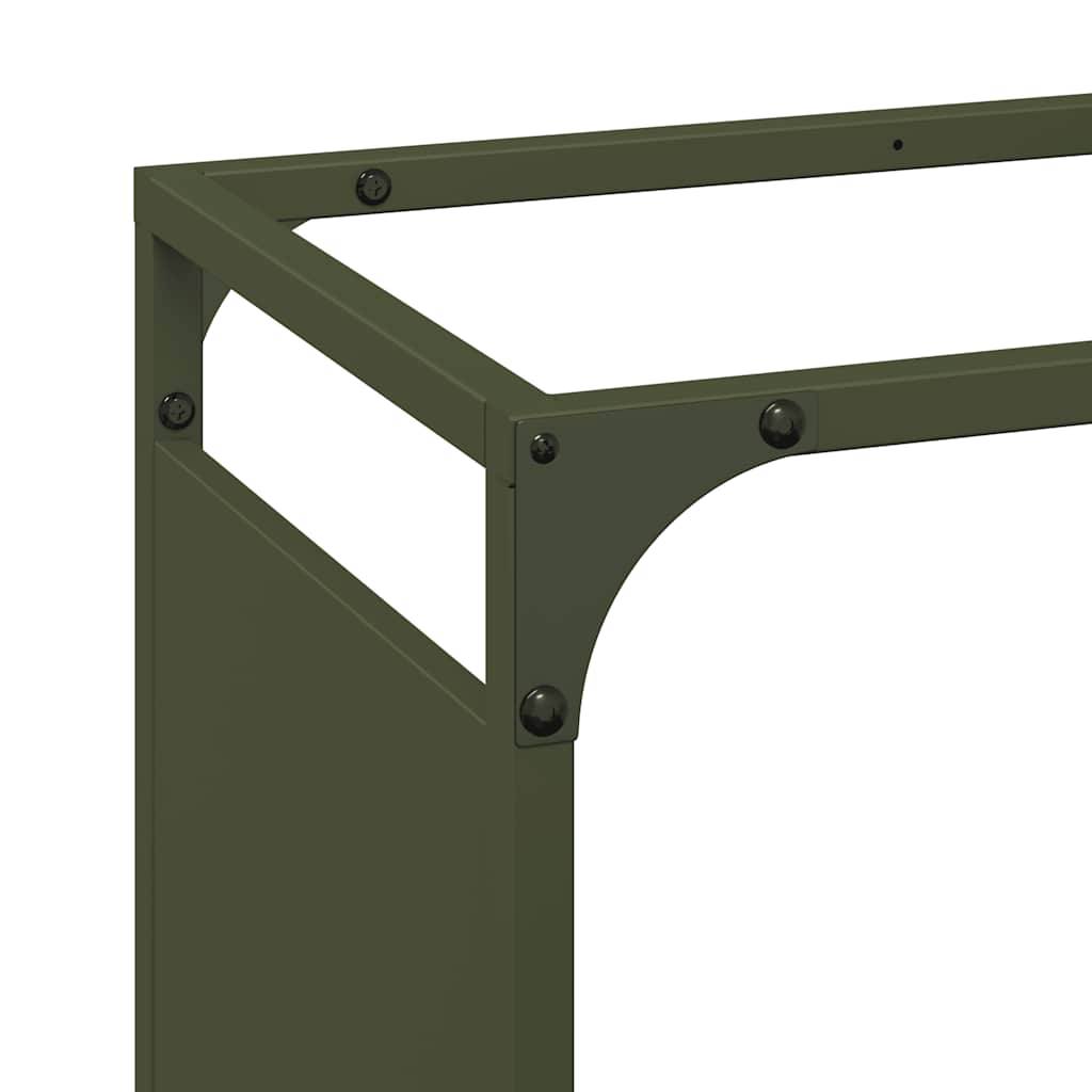 Range-bûches en Acier pour Cheminée Intérieur Design Vert Olive 60cm – ComfortXL Outdoor Living - Image 7