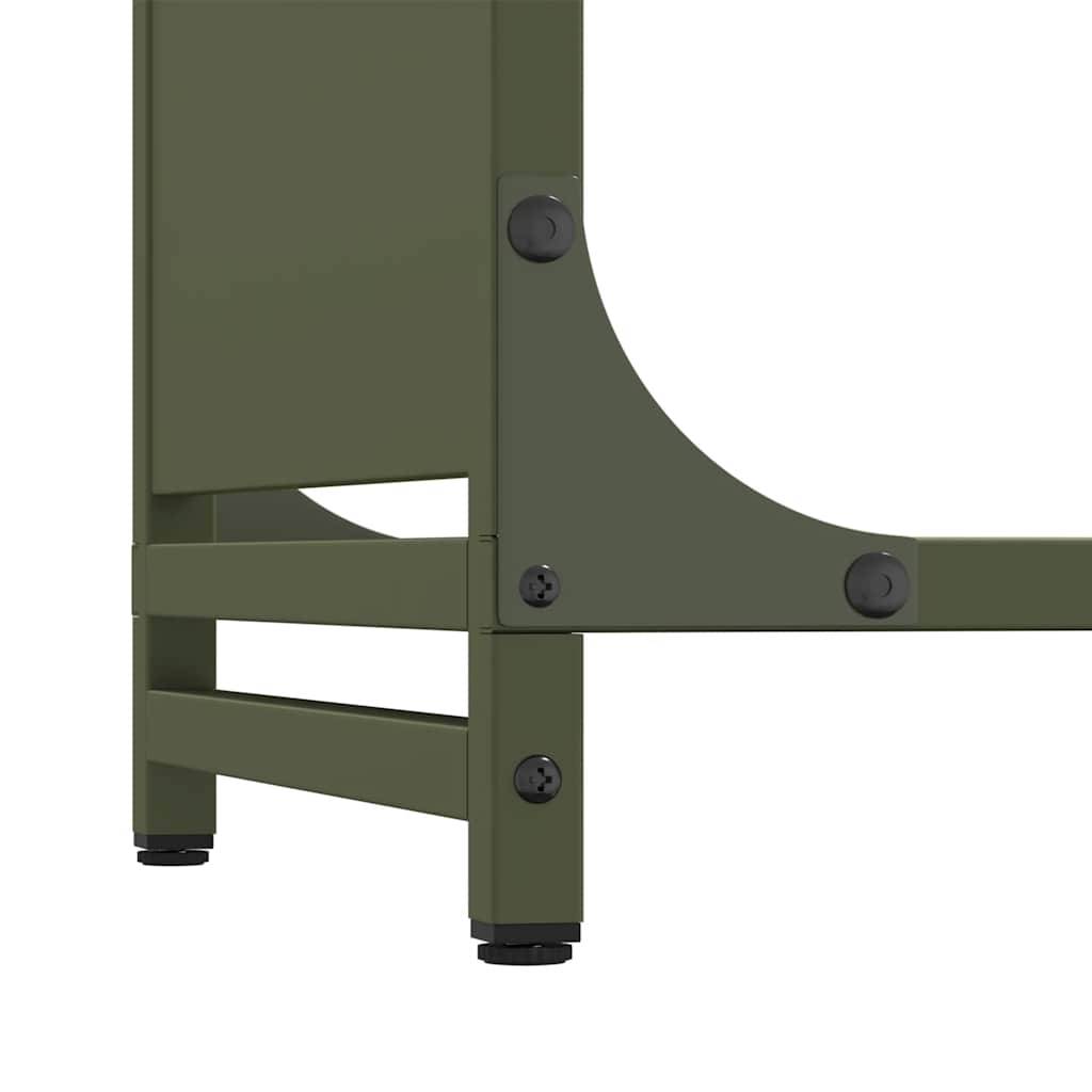 Range-bûches en Acier pour Cheminée Intérieur Design Vert Olive 60cm – ComfortXL Outdoor Living - Image 8